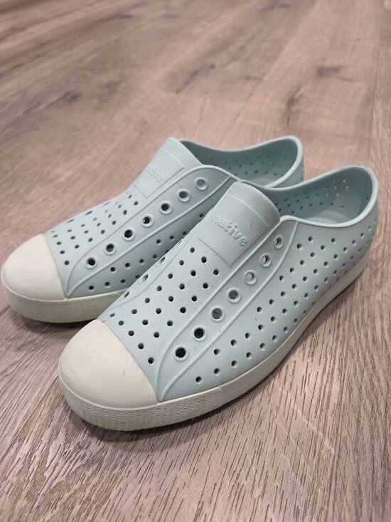 Native Shoes - Native Jefferson Slip-On Shoes Light Blue Rubber Size W10 M8